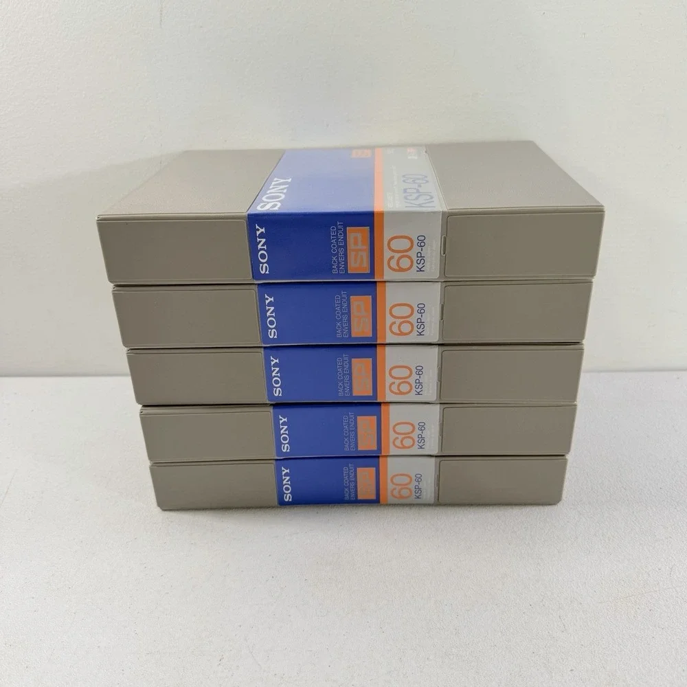 Lot Of 5 Sony KSP-60 U-matic SP Back Coated Video Cassette Tapes NEW